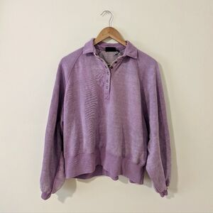 Purple button up urban outfitters sweater
